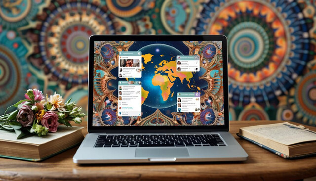 Блогосфера, фрактал, сюрреализм. Нейросеть GigaChat.