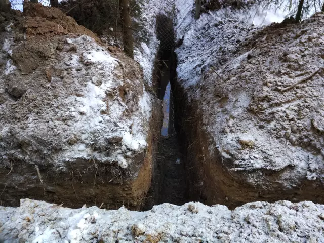 Траншея для газовой трубы