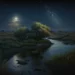 night steppe wormwood river falling star